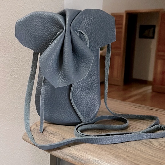 Carol Kohnke Blue Leather Small Crossbody
